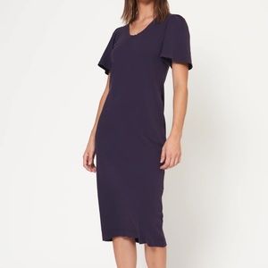 NWT Raquel Allegra Eggplant New Flutter Dress size 3 (large)